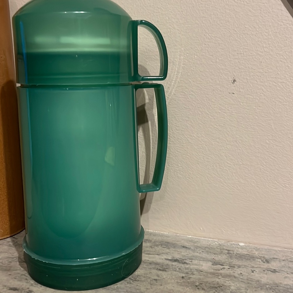Thermos Food Jar 10 Oz Green Plastic Glass Vacuum Insulated green wide mouth